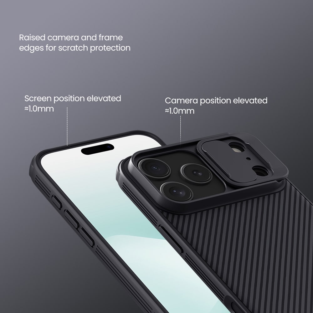 iPhone 17 Pro Max Skal med kameraskydd - CamShield, Svart