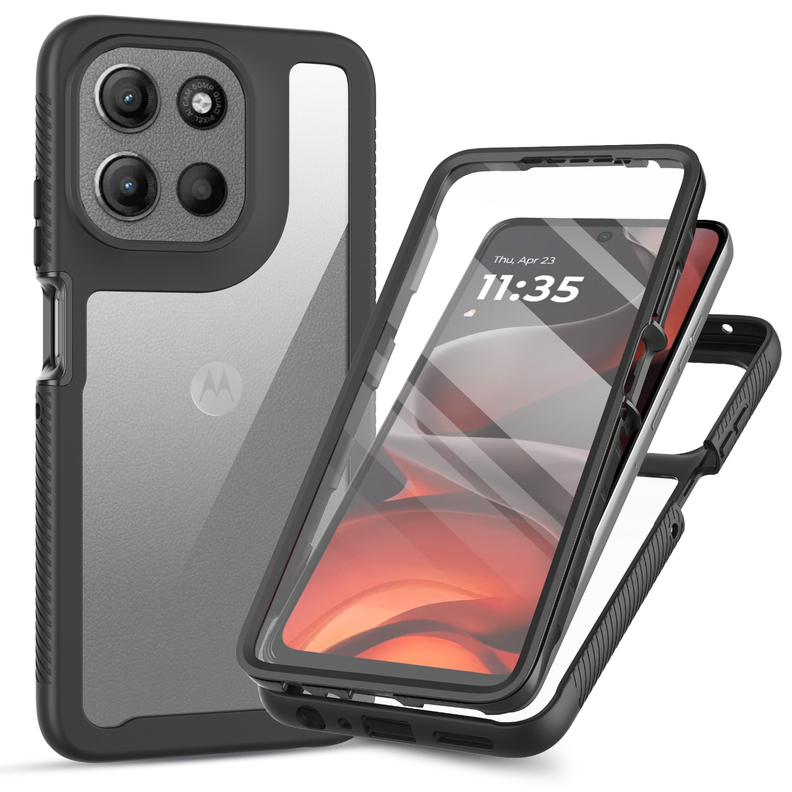 Motorola Moto G86 Mobilskal Full Protection, Svart