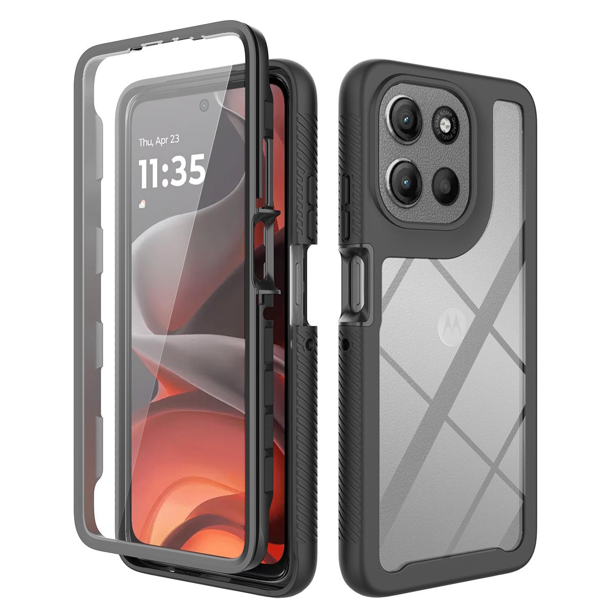 Motorola Moto G86 Mobilskal Full Protection, Svart