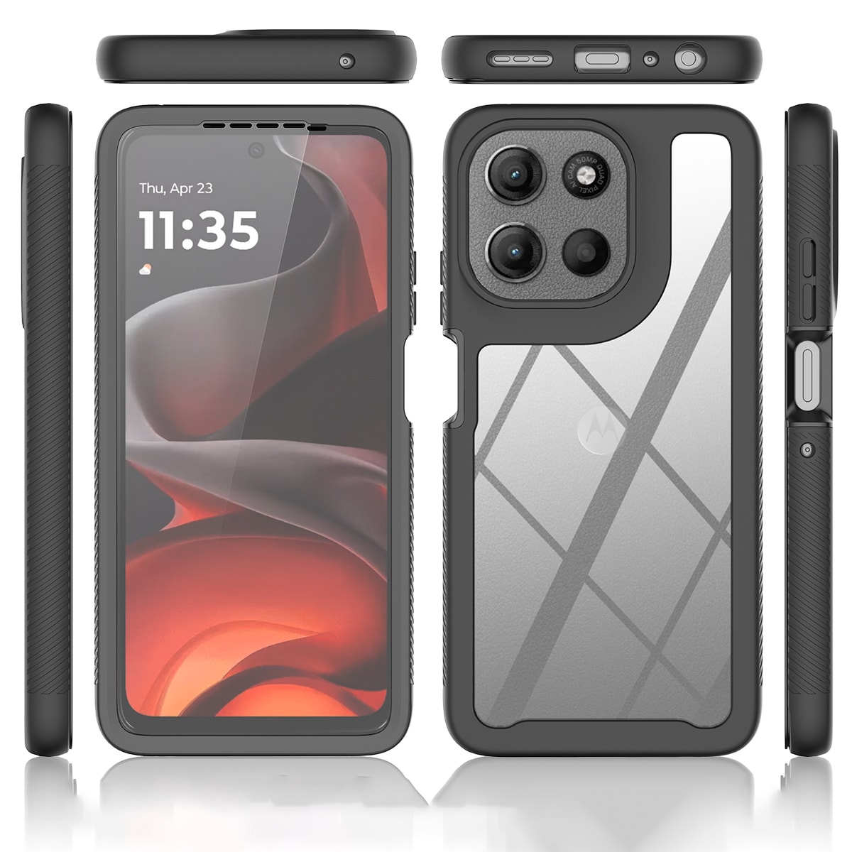 Motorola Moto G86 Mobilskal Full Protection, Svart