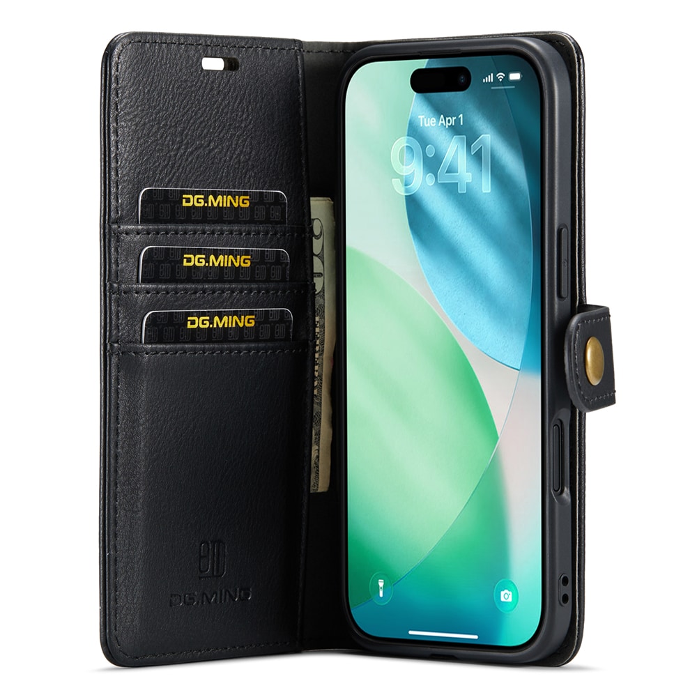 iPhone 17 Air Plånboksfodral med avtagbart skal, Black