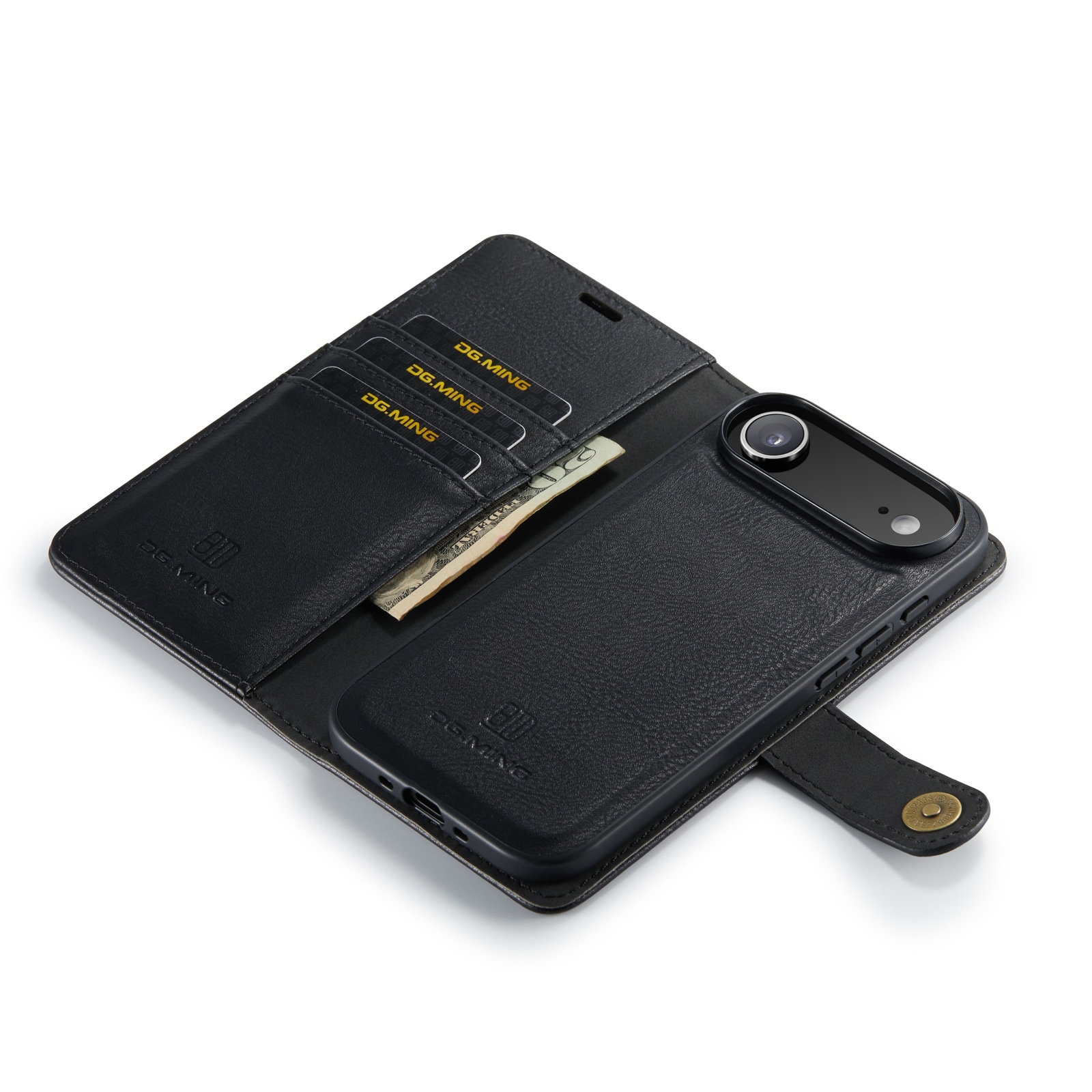 iPhone 17 Air Plånboksfodral med avtagbart skal, Black