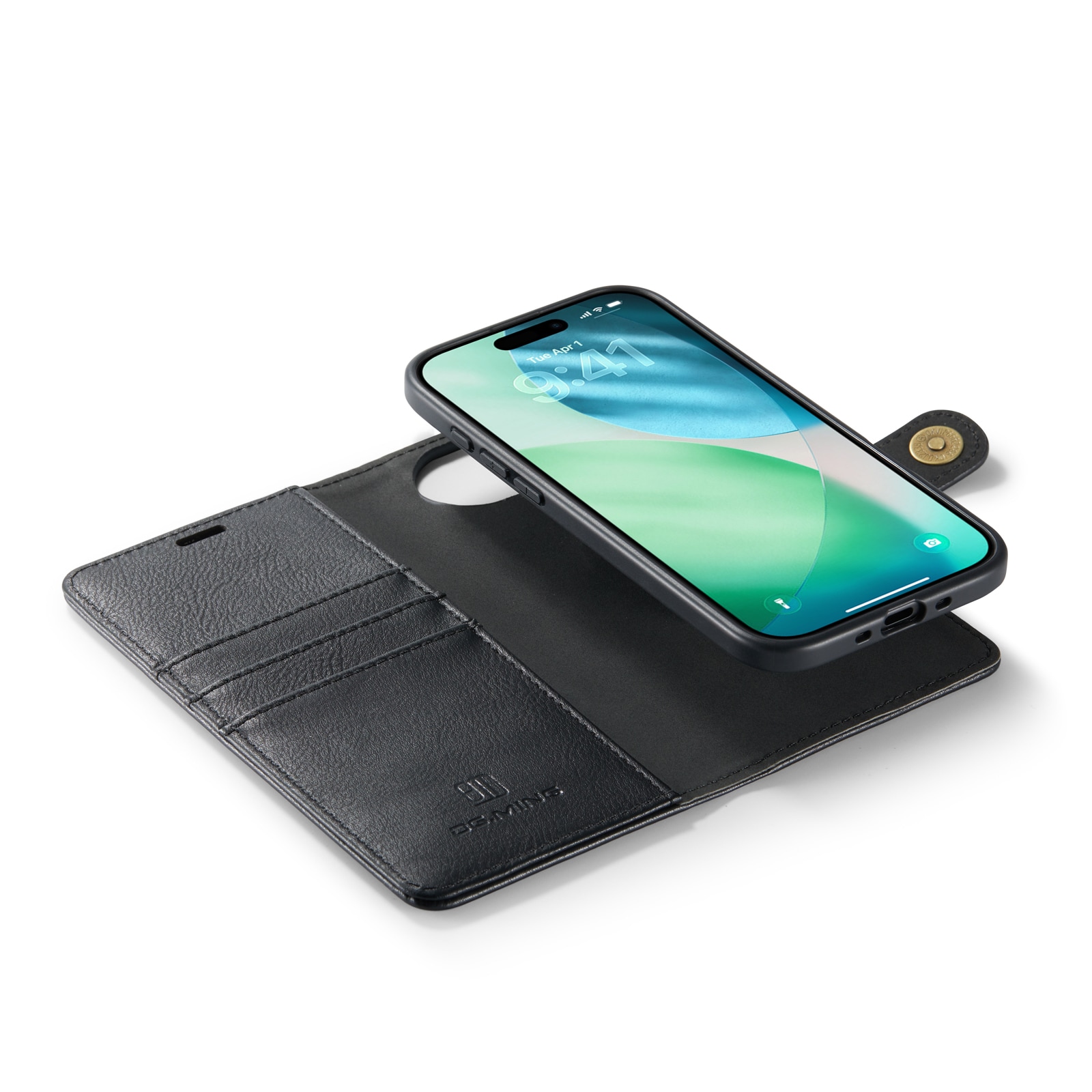 iPhone 17 Air Plånboksfodral med avtagbart skal, Black