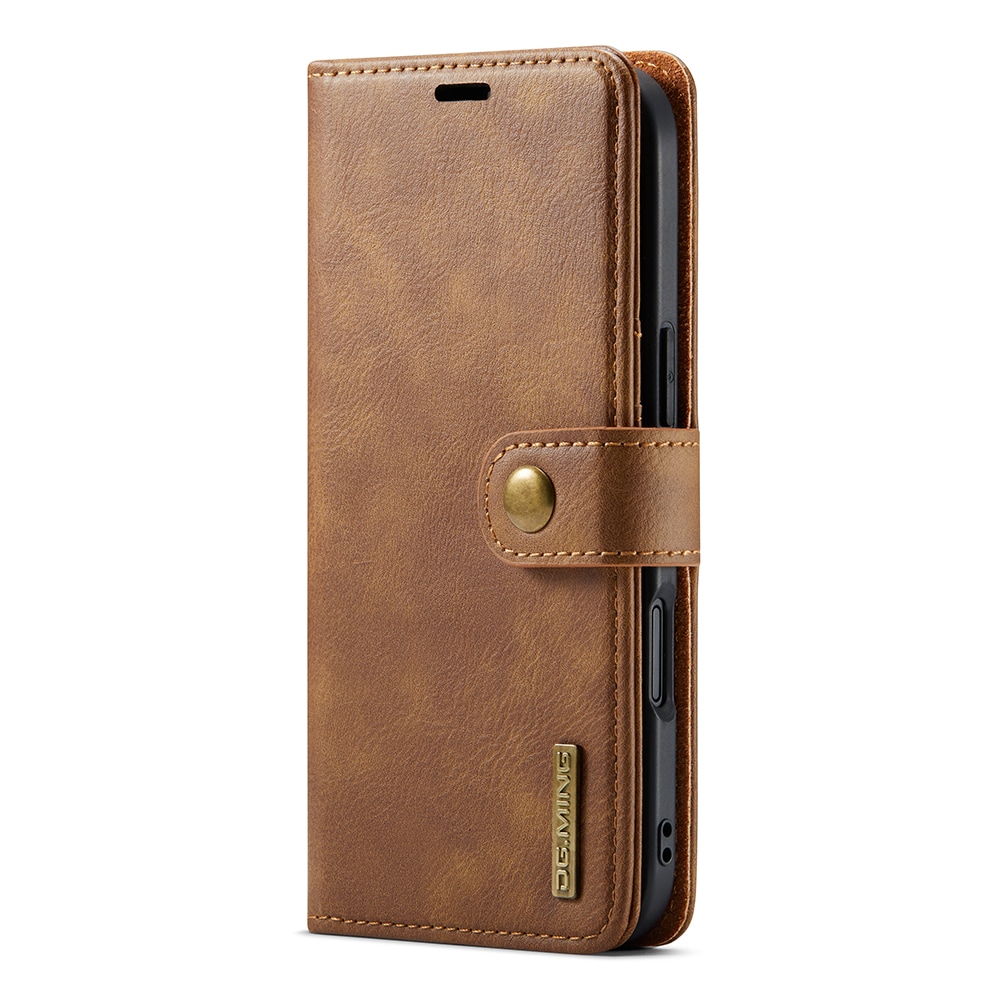 iPhone 17 Air Plånboksfodral med avtagbart skal, Cognac