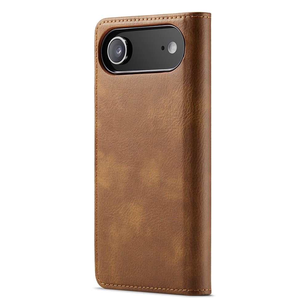 iPhone 17 Air Plånboksfodral med avtagbart skal, Cognac