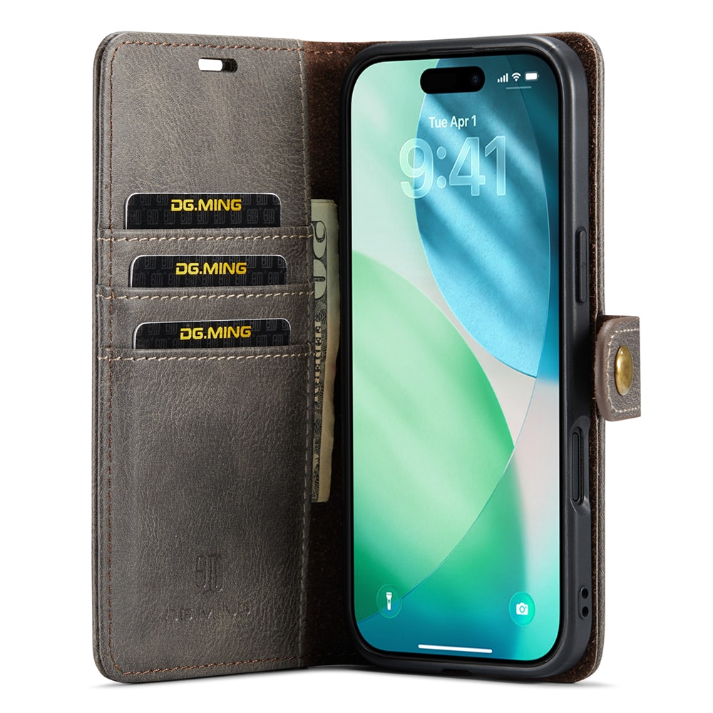 iPhone 17 Air Plånboksfodral med avtagbart skal, Brown
