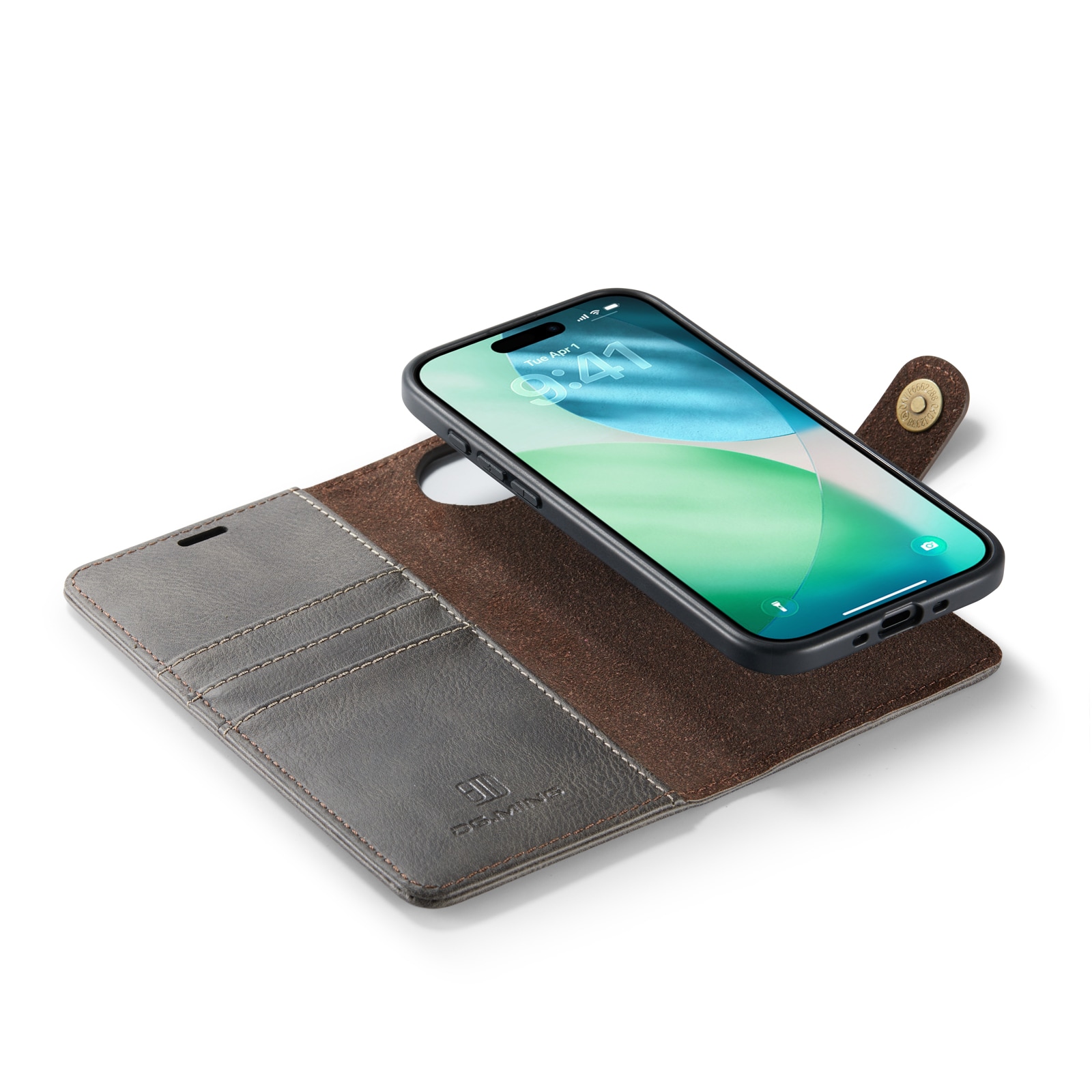 iPhone 17 Air Plånboksfodral med avtagbart skal, Brown