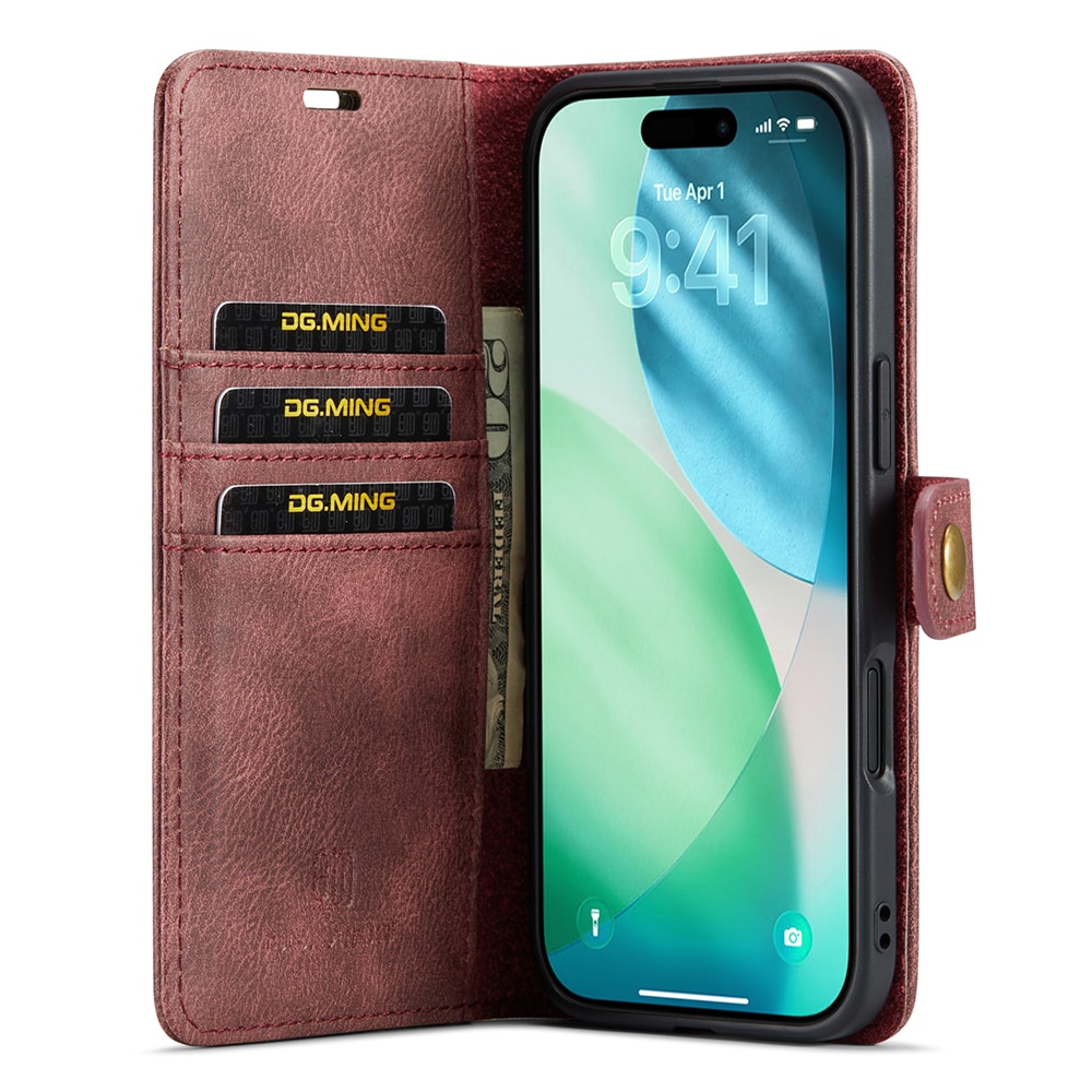 iPhone 17 Air Plånboksfodral med avtagbart skal, Red