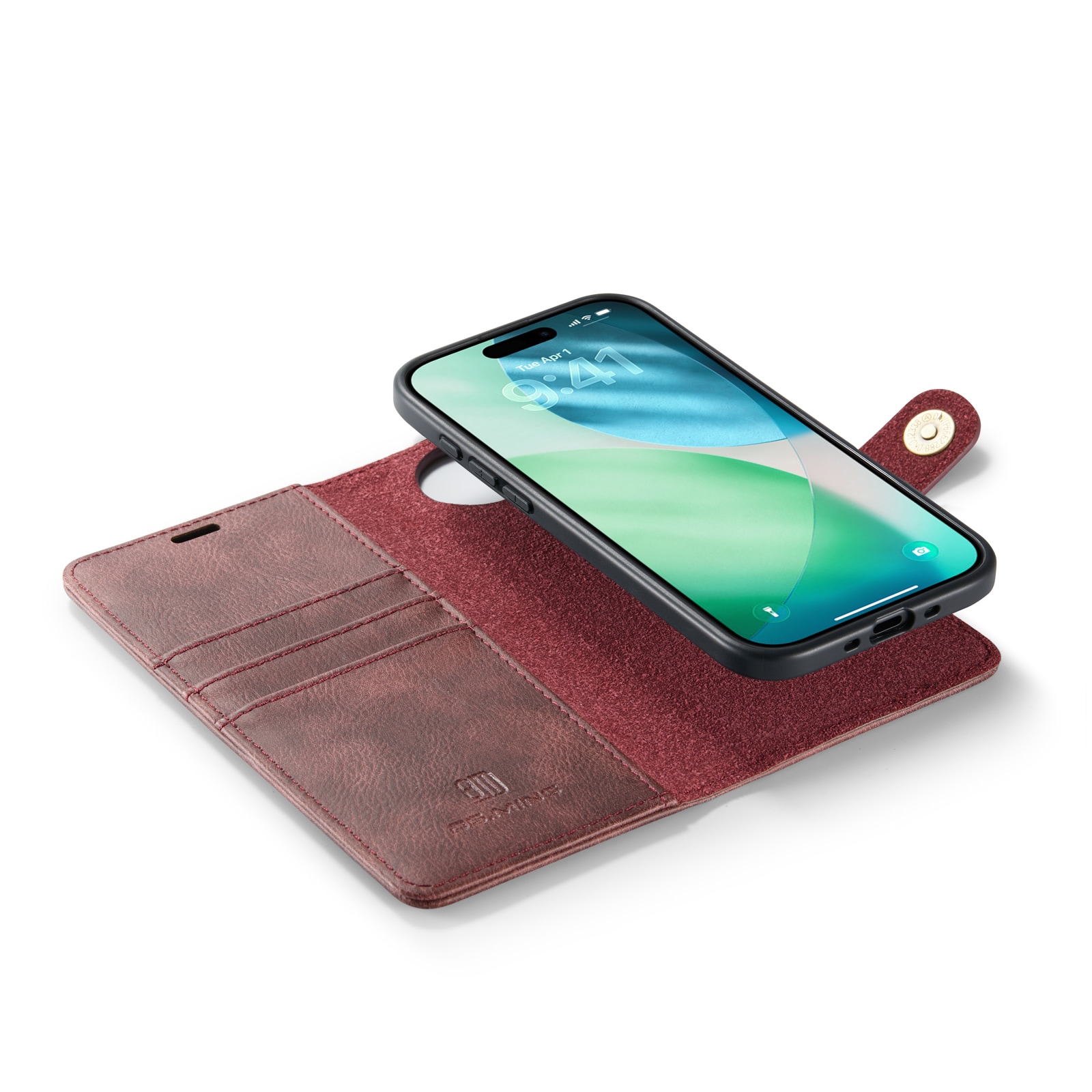 iPhone 17 Air Plånboksfodral med avtagbart skal, Red