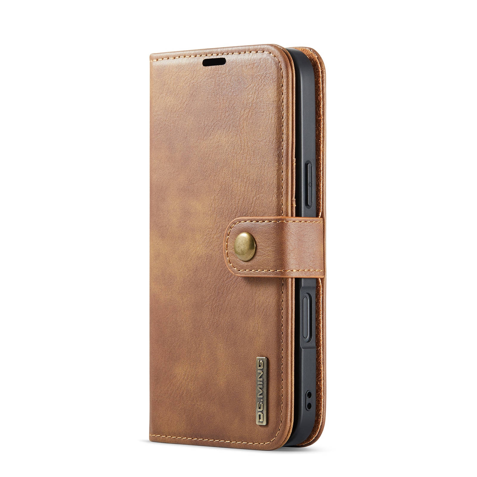 iPhone 17 Plånboksfodral med avtagbart skal, Cognac