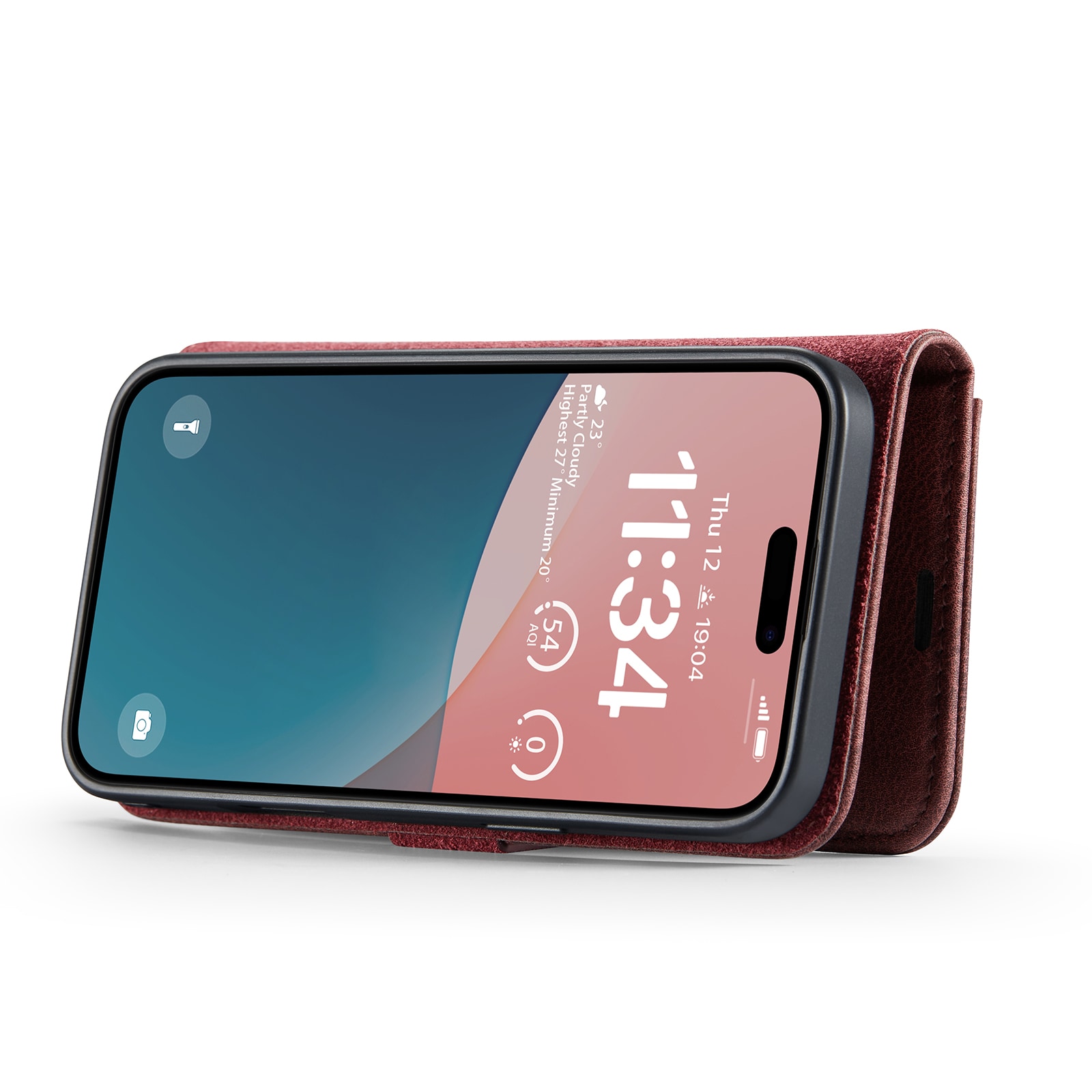 iPhone 17 Plånboksfodral med avtagbart skal, Red