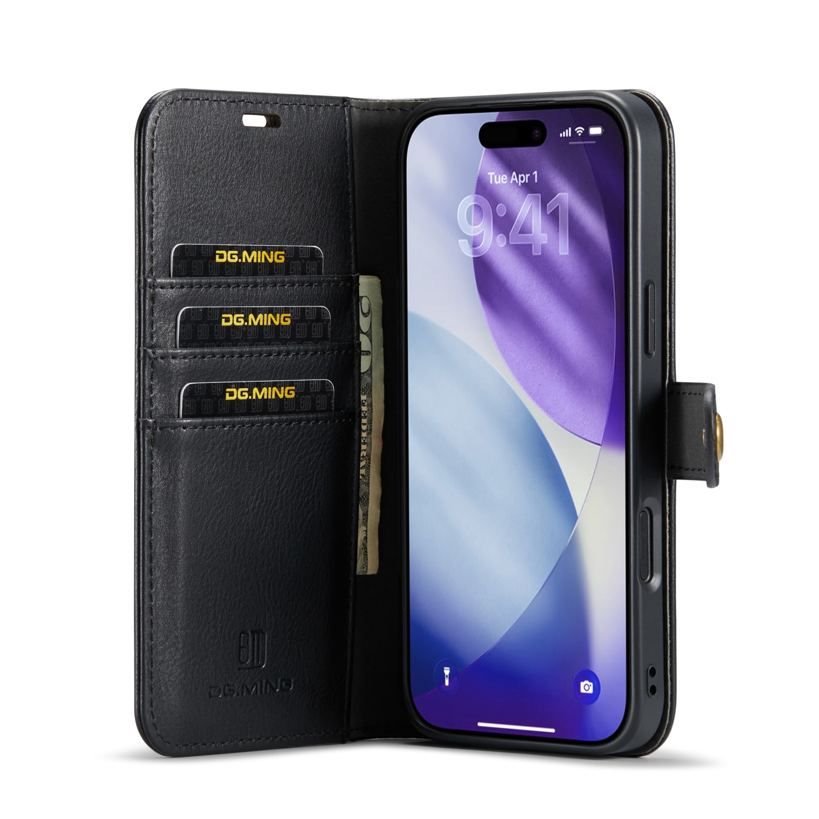 iPhone 17 Pro Plånboksfodral med avtagbart skal, Black