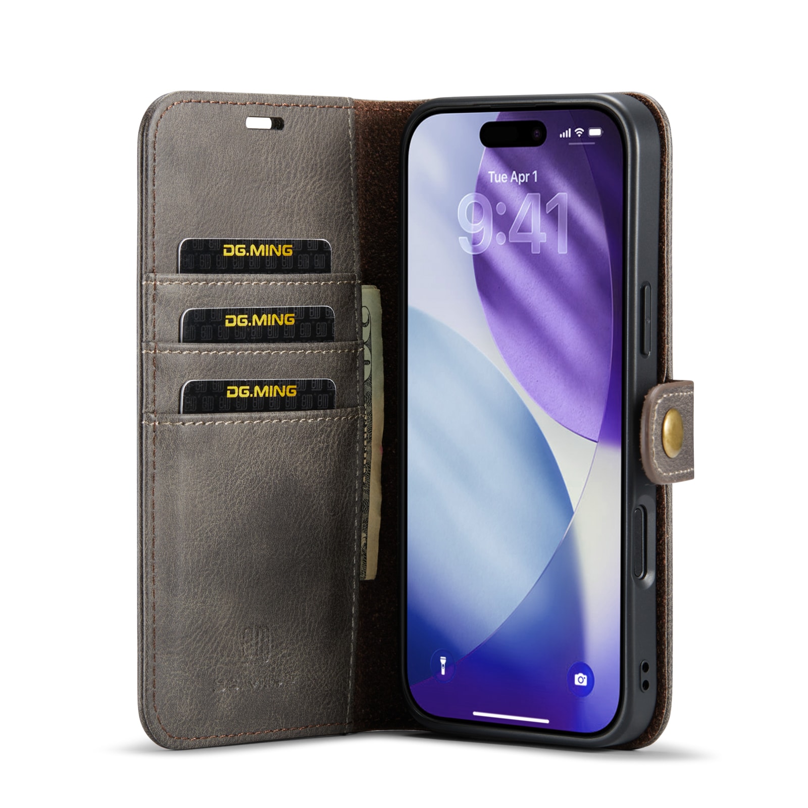 iPhone 17 Pro Max Plånboksfodral med avtagbart skal, Brown