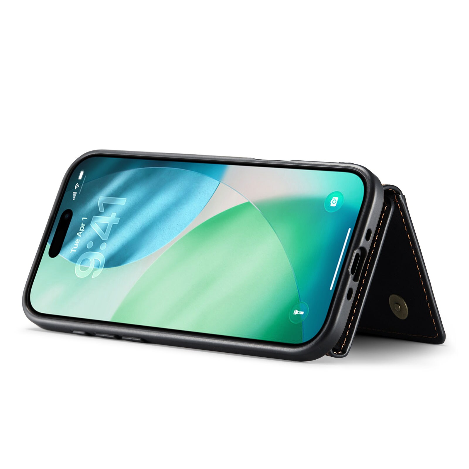 iPhone 17 Air Skal med avtagbar plånbok, Svart