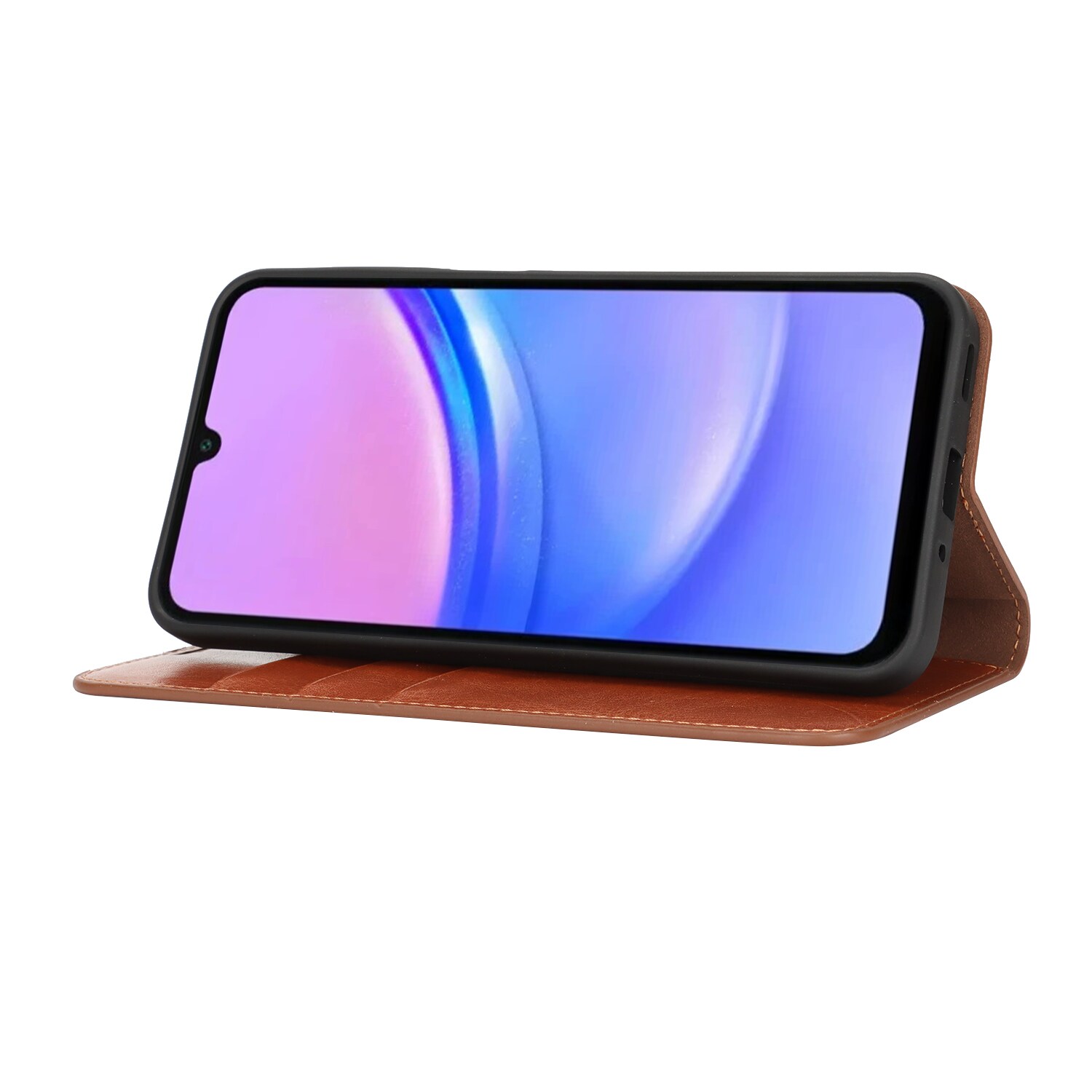 Samsung Galaxy A17 Smidigt mobilfodral i äkta läder, Brun
