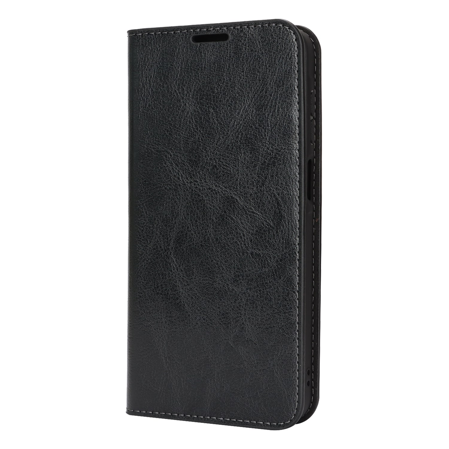 Samsung Galaxy A17 Smidigt mobilfodral i äkta läder, Svart