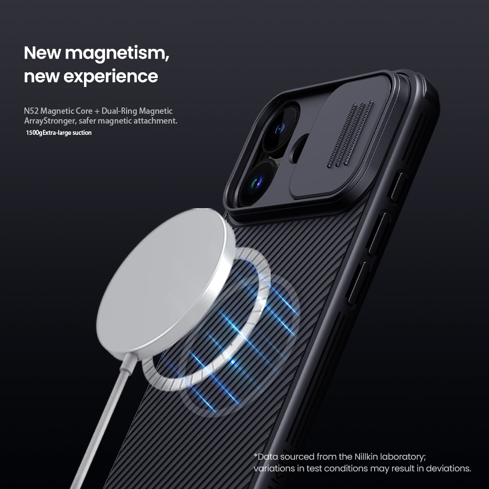 iPhone 17 MagSafe-skal med kameraskydd - CamShield, Svart