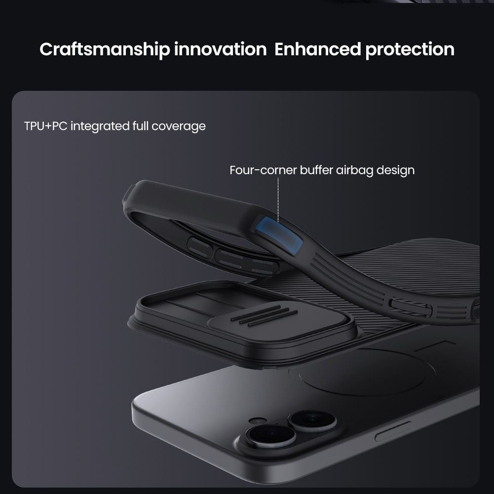 iPhone 17 MagSafe-skal med kameraskydd - CamShield, Svart