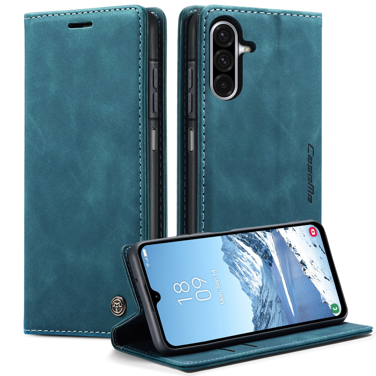 Samsung Galaxy A17 Slimmat plånboksfodral, Blå