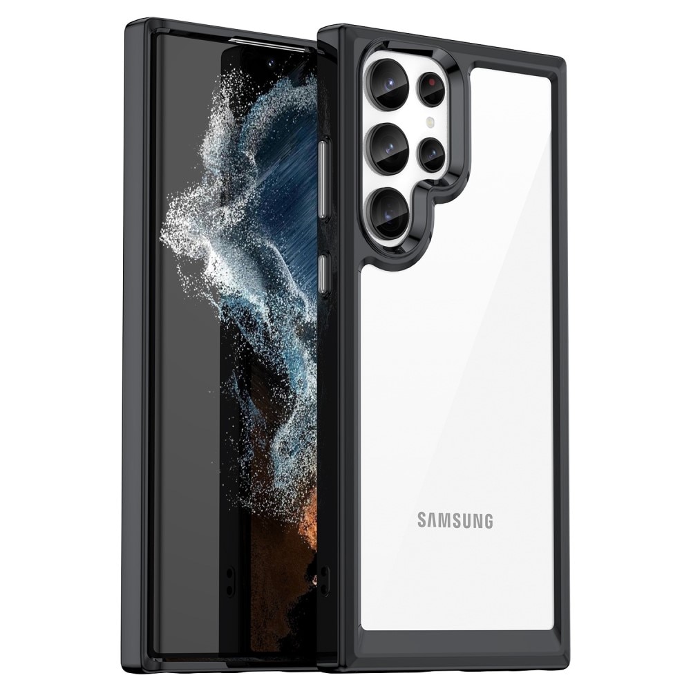 Samsung Galaxy S23 Ultra Crystal Hybrid-skal, svart