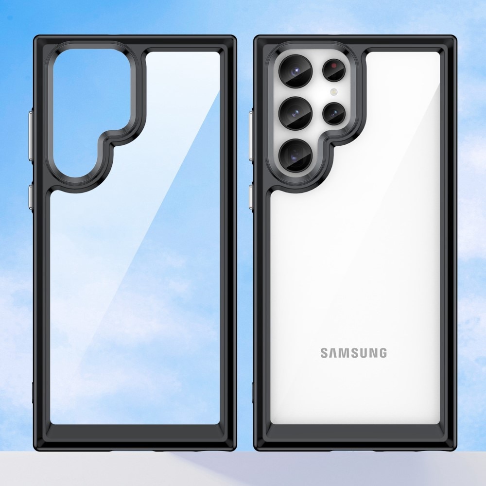 Samsung Galaxy S23 Ultra Crystal Hybrid-skal, svart
