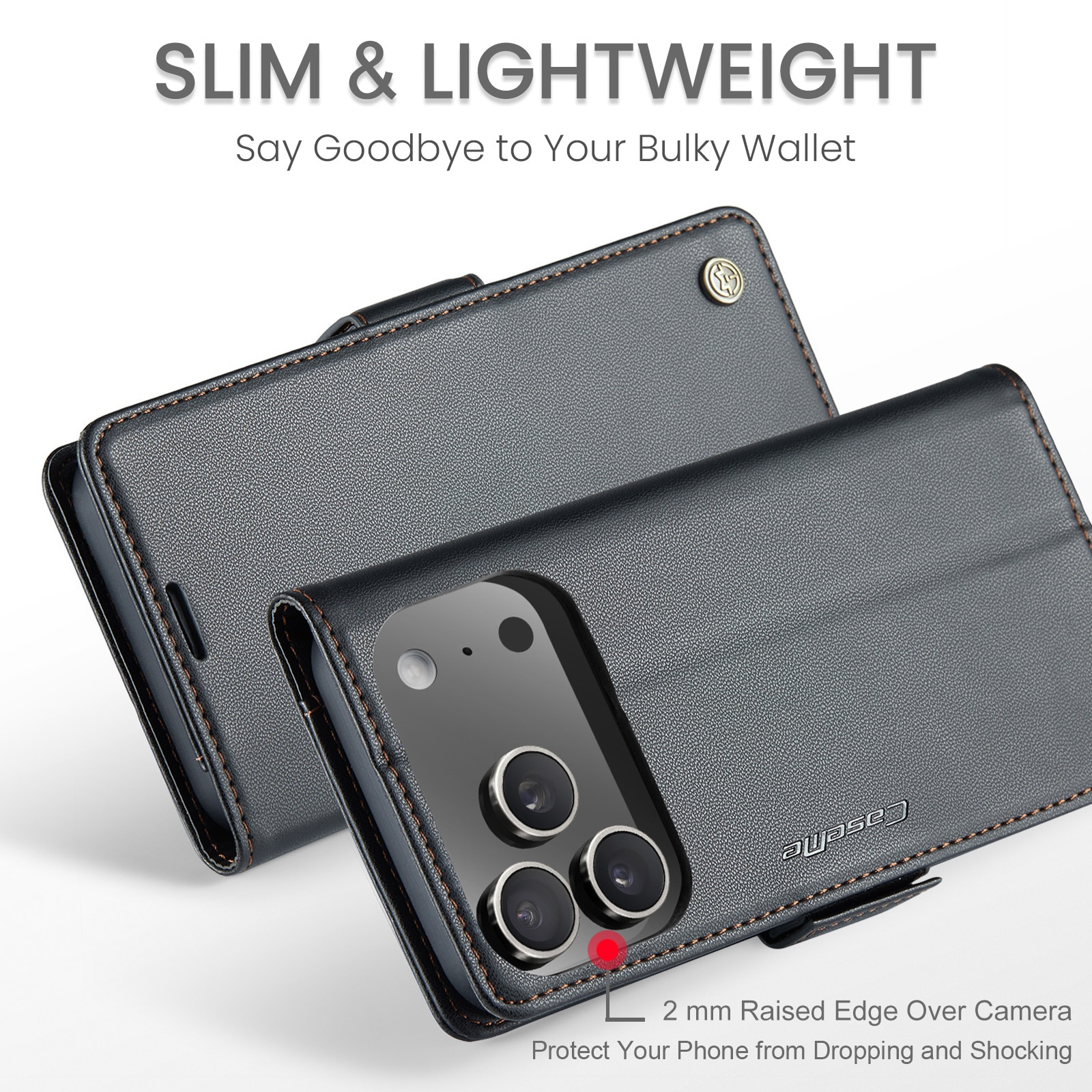 iPhone 17 Pro Slimmat RFID-plånboksfodral, Svart