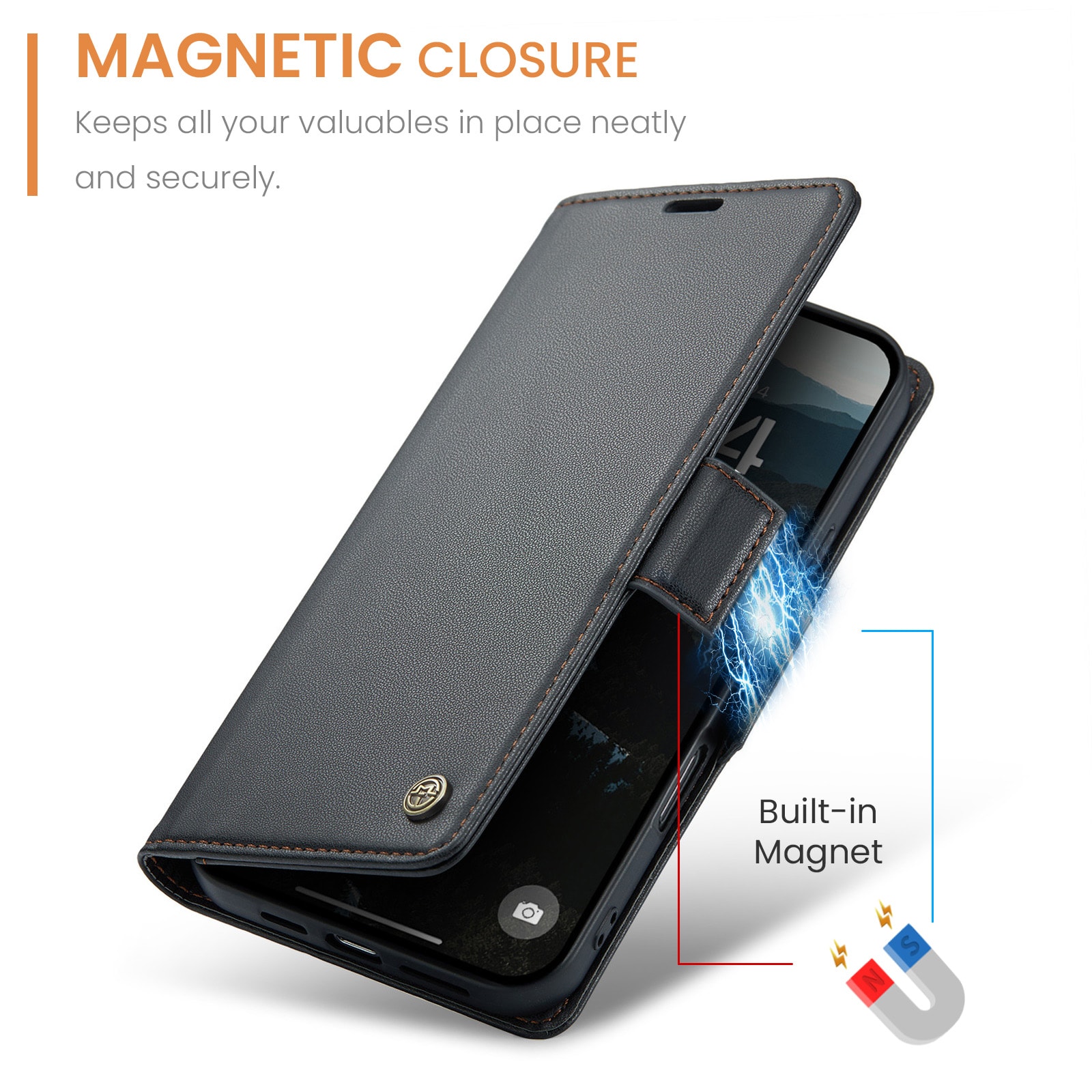 iPhone 17 Air Slimmat RFID-plånboksfodral, Svart