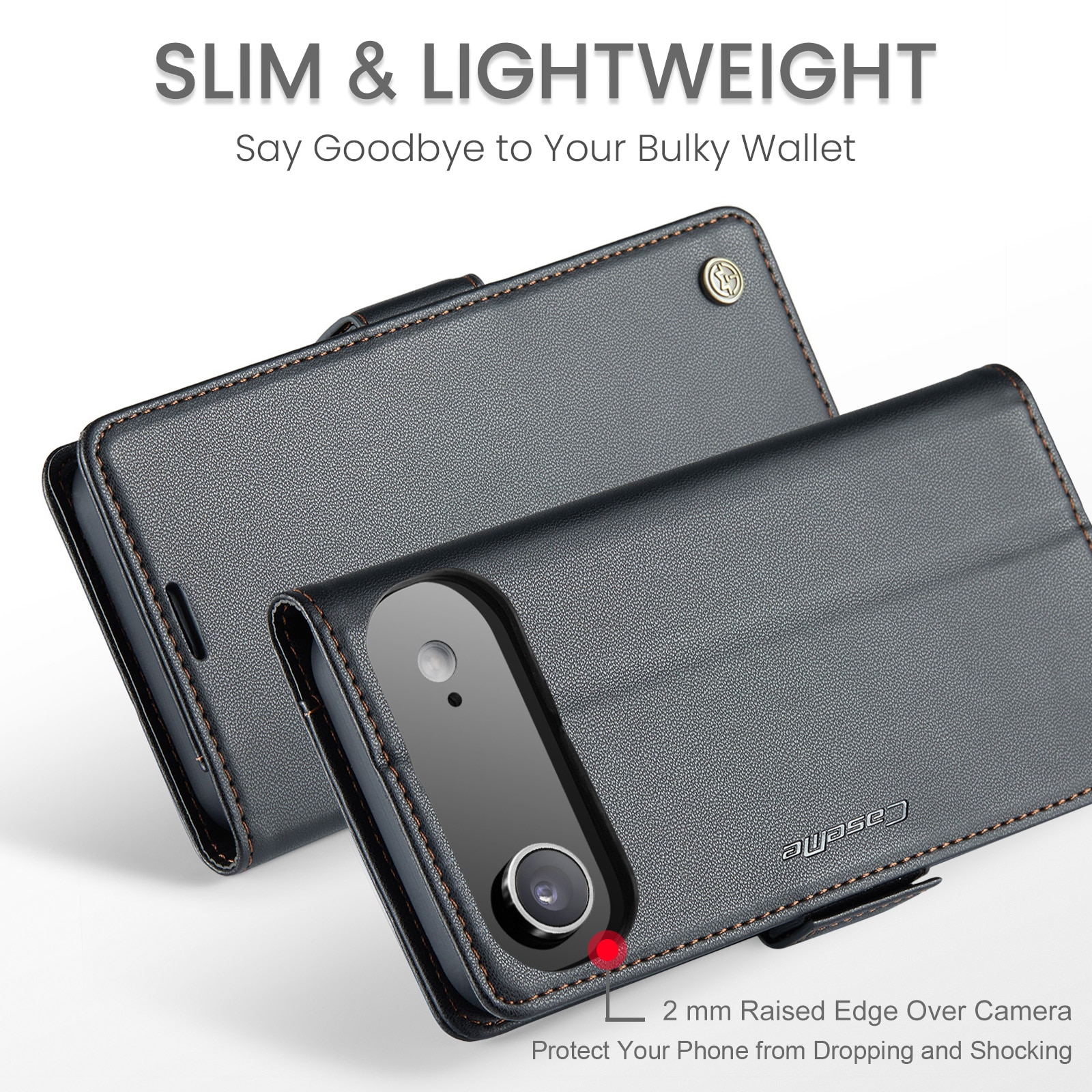 iPhone 17 Air Slimmat RFID-plånboksfodral, Svart