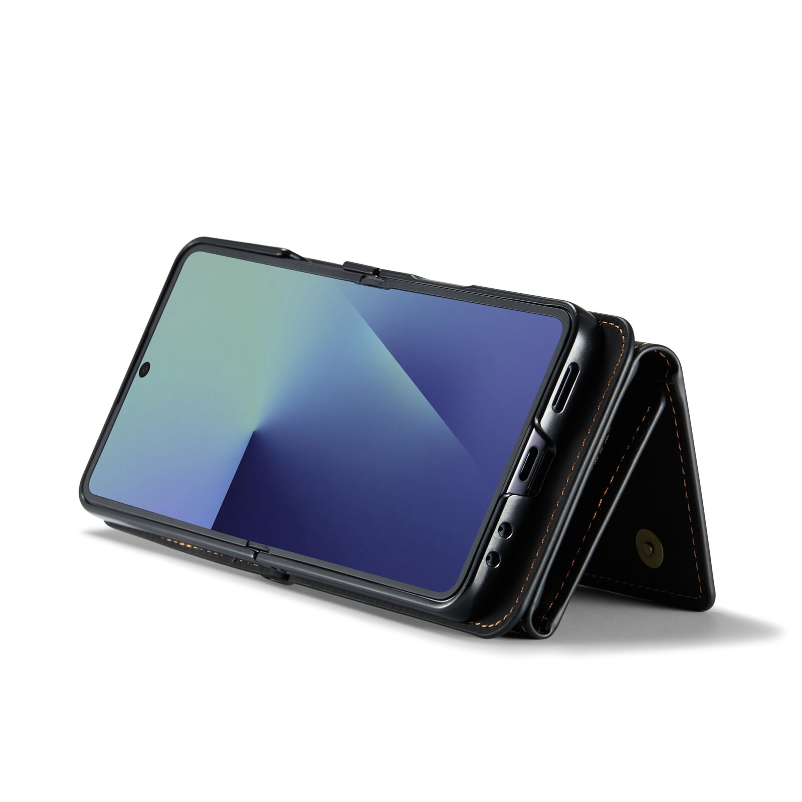 Samsung Galaxy Z Flip 7 Skal med inbyggd plånbok, Svart