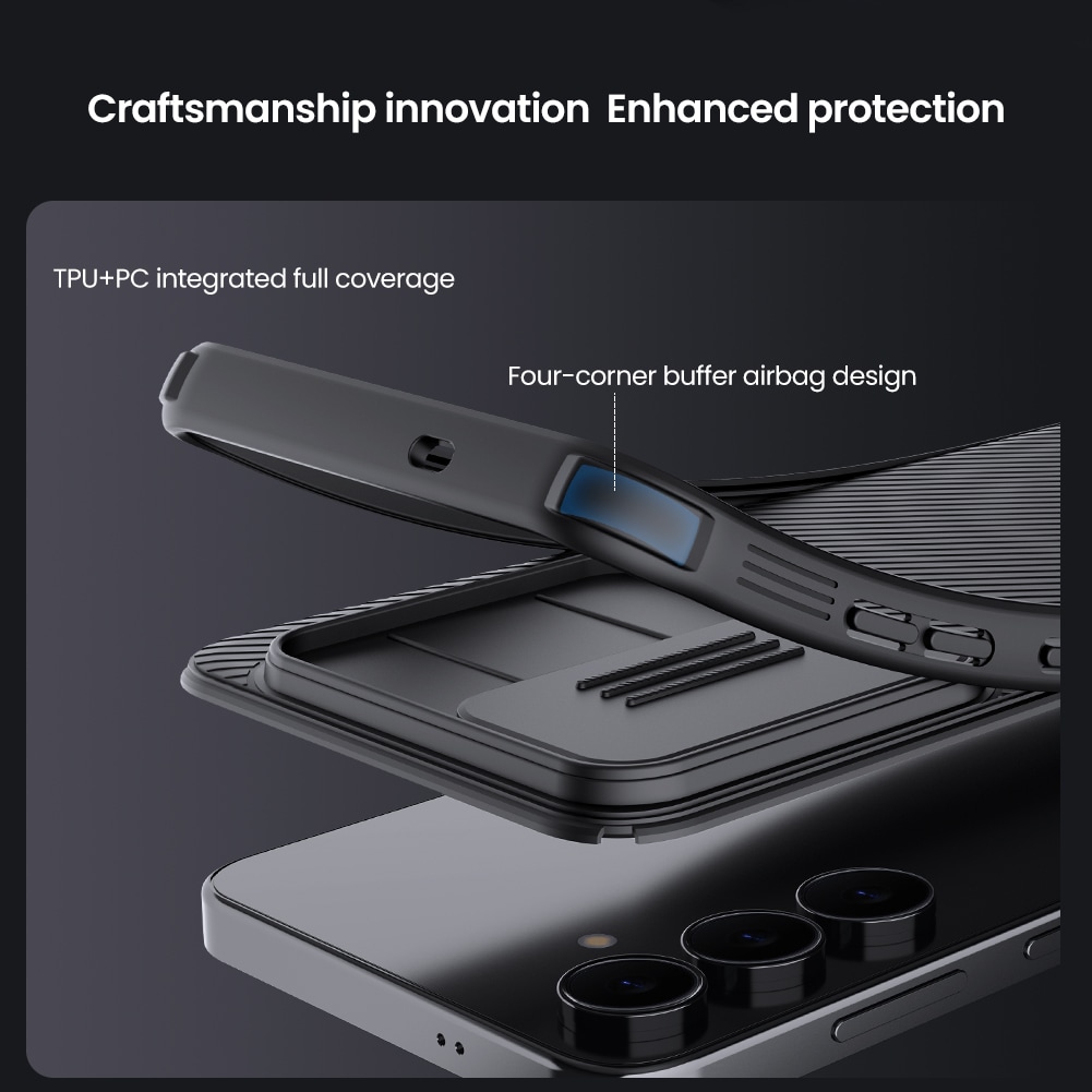Samsung Galaxy S25 FE Skal med kameraskydd - CamShield, Svart