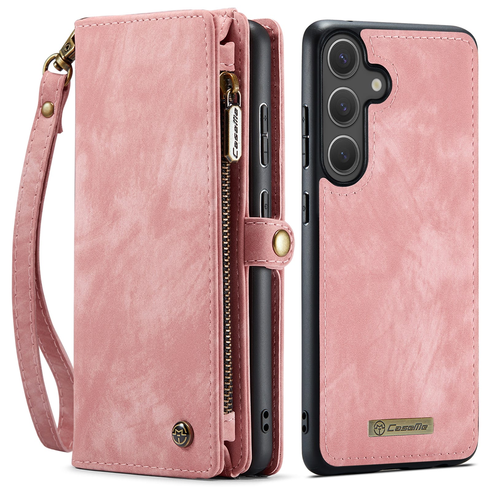 Samsung Galaxy S25 FE Rymligt plånboksfodral med många kortfack, Rosa