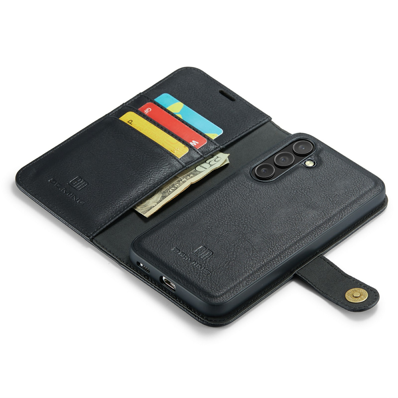 Samsung Galaxy S25 FE Plånboksfodral med avtagbart skal, Black