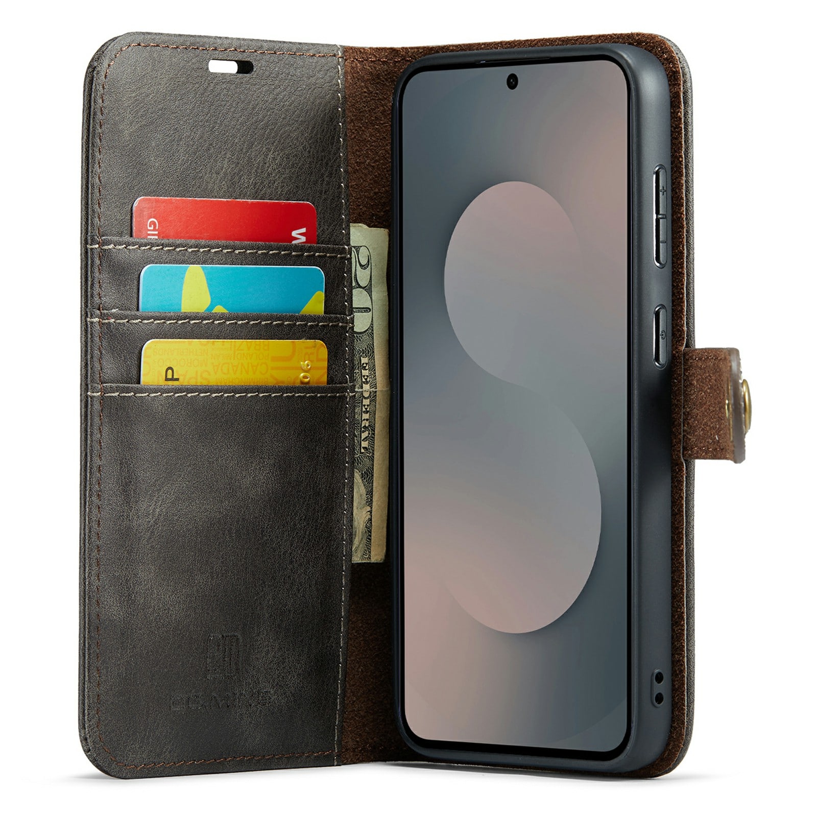 Samsung Galaxy S25 FE Plånboksfodral med avtagbart skal, Brown