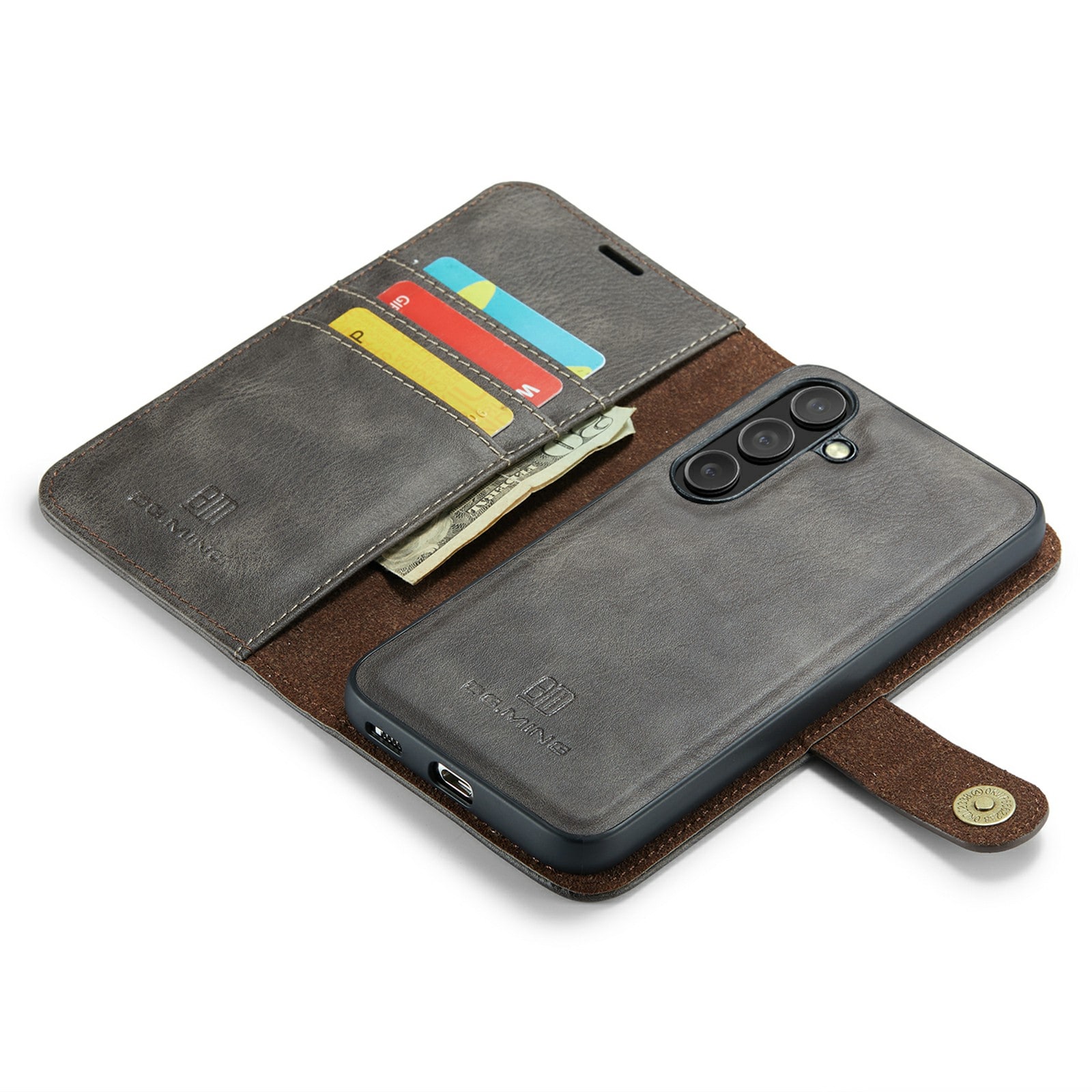 Samsung Galaxy S25 FE Plånboksfodral med avtagbart skal, Brown