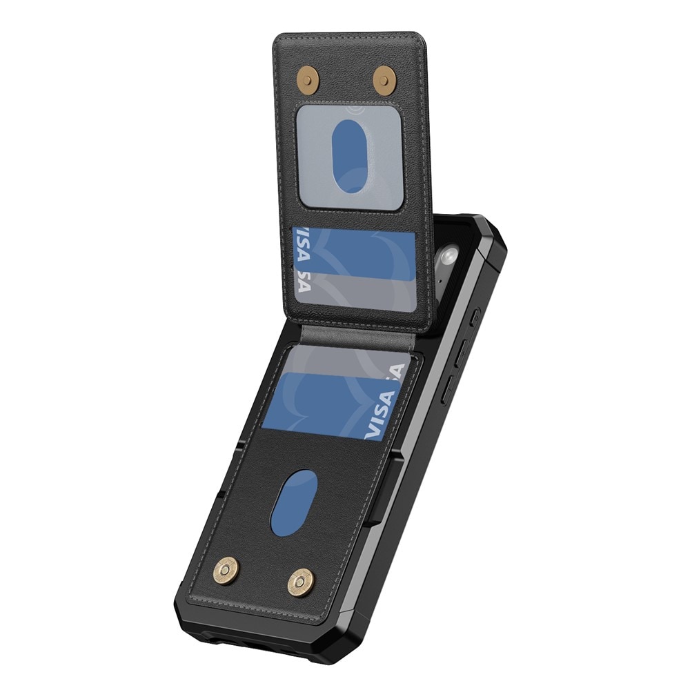 iPhone 17 Pro Stilrent Mobilskal med Plånbok, Svart