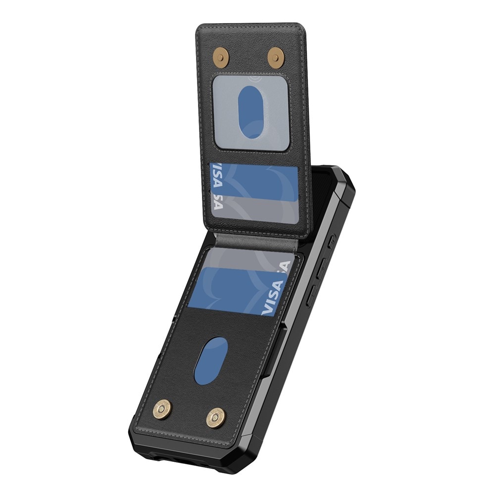 iPhone 17 Pro Max Stilrent Mobilskal med Plånbok, Svart