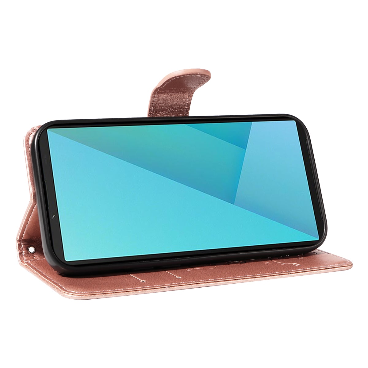 Sony Xperia 10 VII Mobilfodral med fjärilar, Roséguld