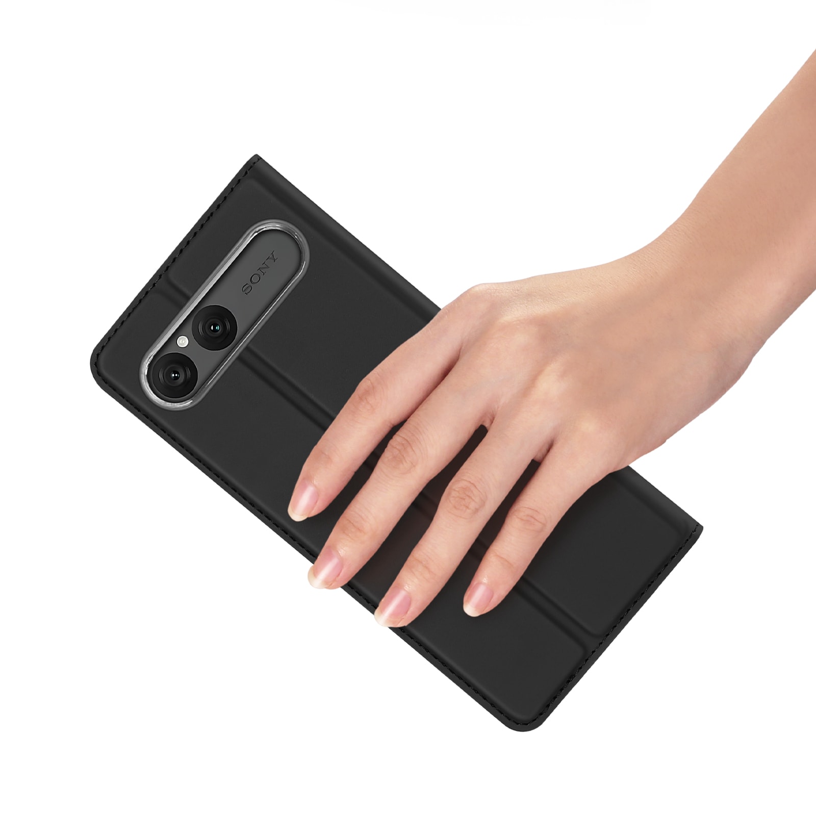 Sony Xperia 10 VII Slimmat mobilfodral, Svart