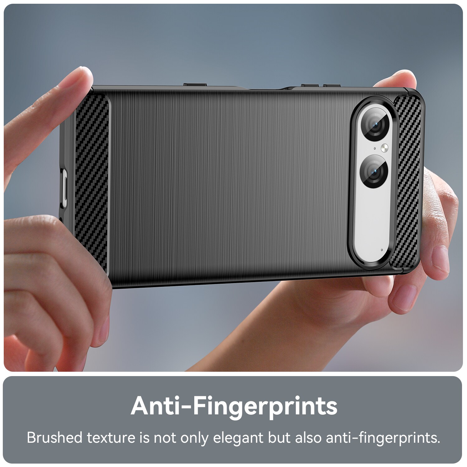 Sony Xperia 10 VII TPU-skal Brushed, Svart