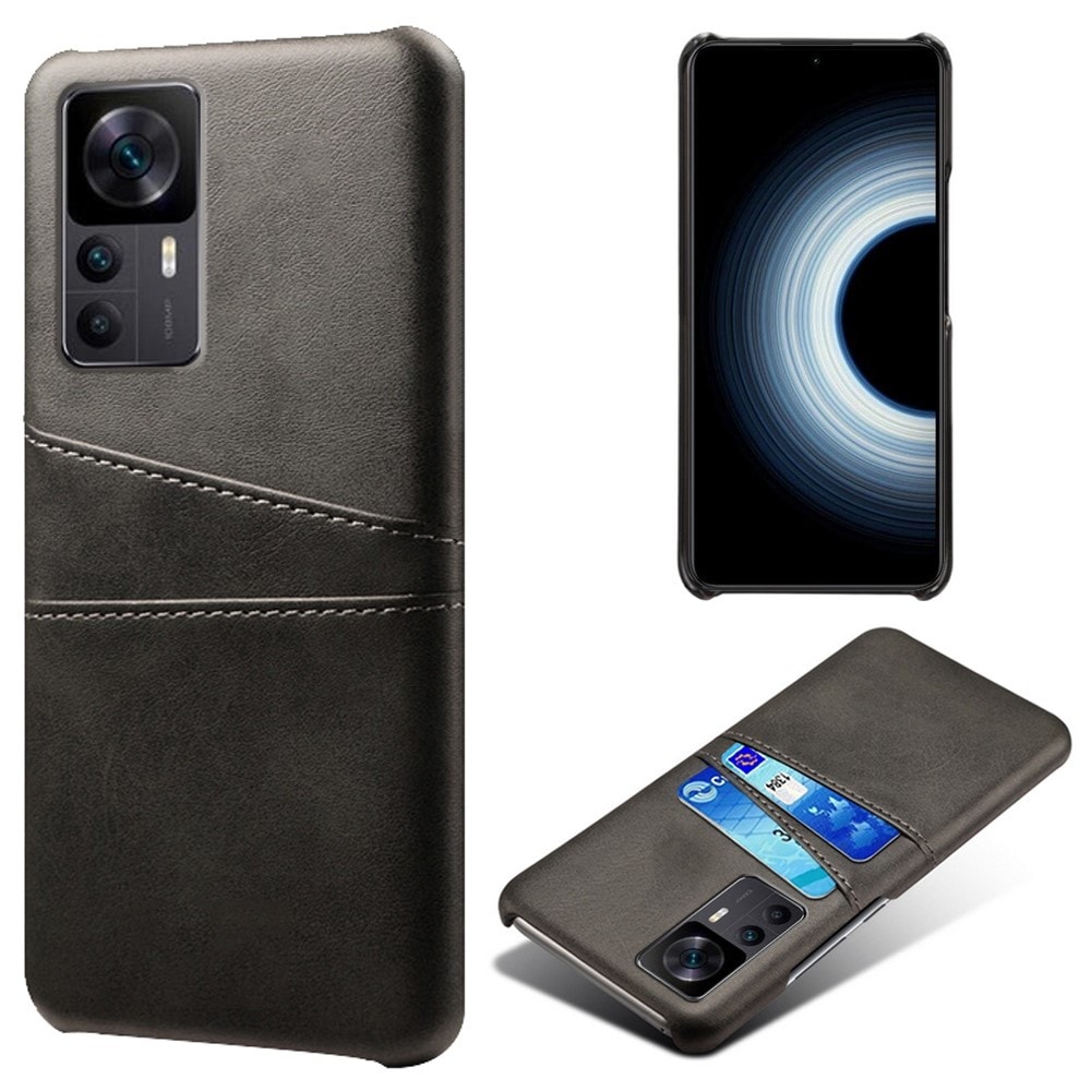 Xiaomi 12T/12T Pro Snyggt skal med 2 kortfack, Svart