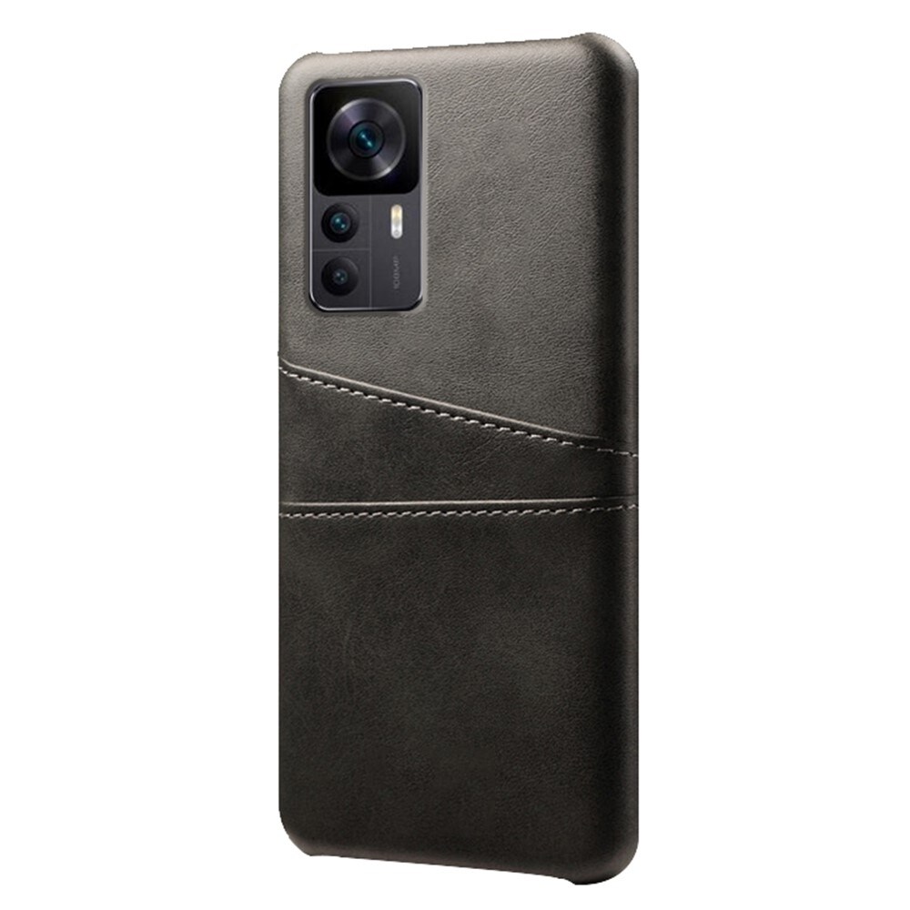 Xiaomi 12T/12T Pro Snyggt skal med 2 kortfack, Svart