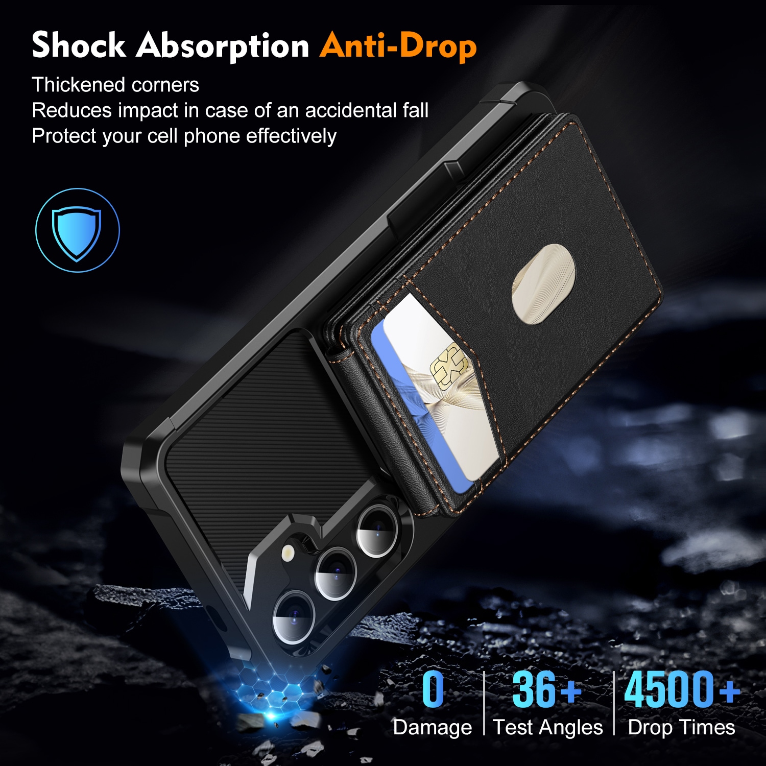 Samsung Galaxy S25 Magnetiskt mobilskal med avtagbar plånbok, Svart