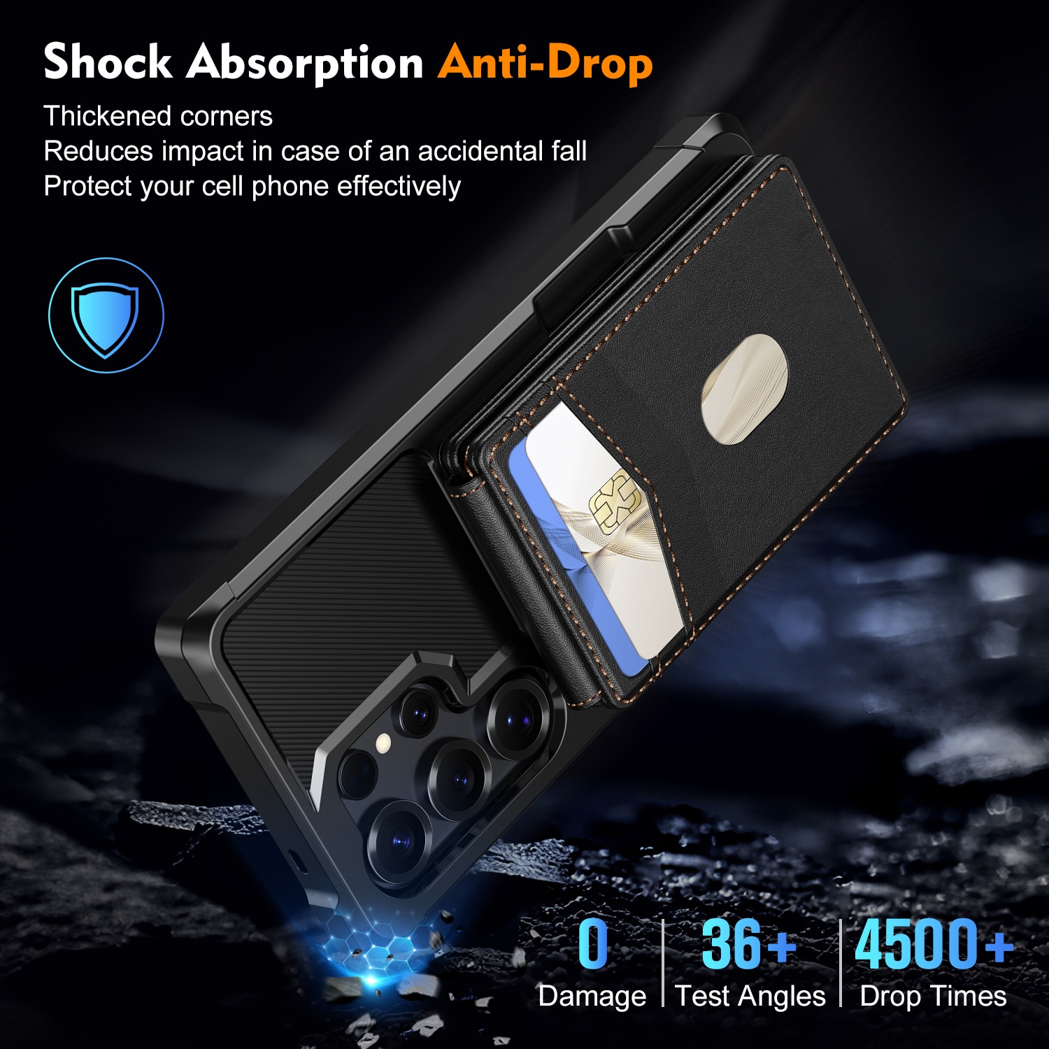 Samsung Galaxy S25 Ultra Magnetiskt mobilskal med avtagbar plånbok, Svart