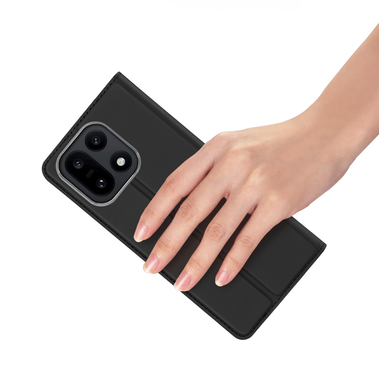  OnePlus 15 Slimmat mobilfodral, Svart