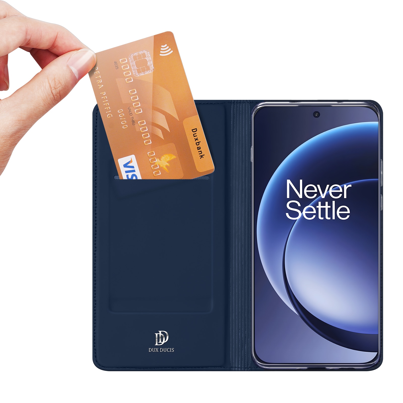  OnePlus 15 Slimmat mobilfodral, Mörkblå