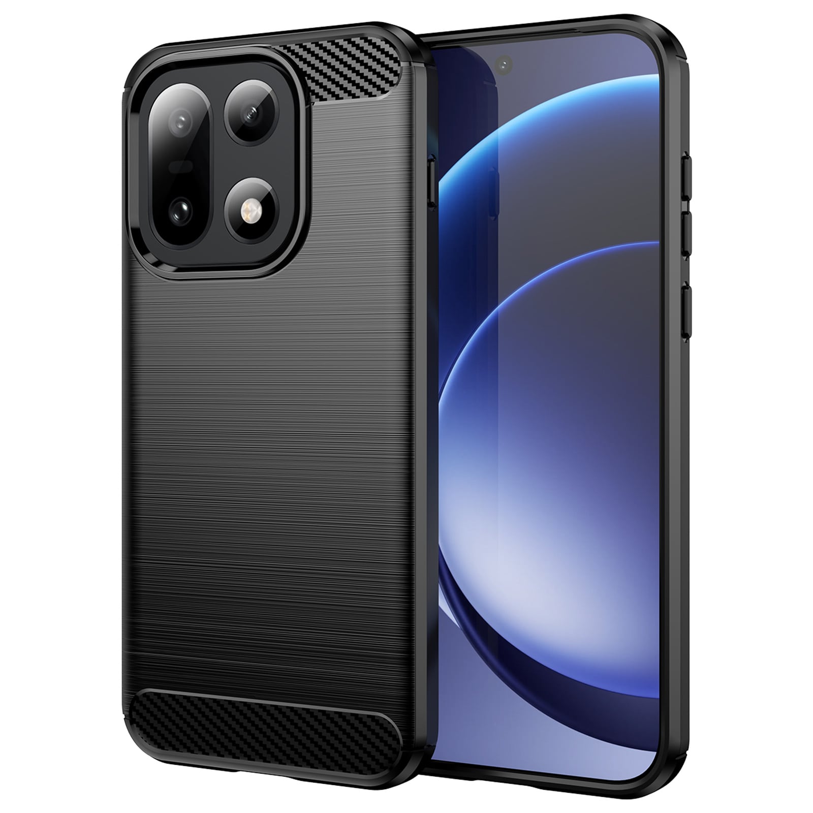  OnePlus 15 TPU-skal Brushed, Svart