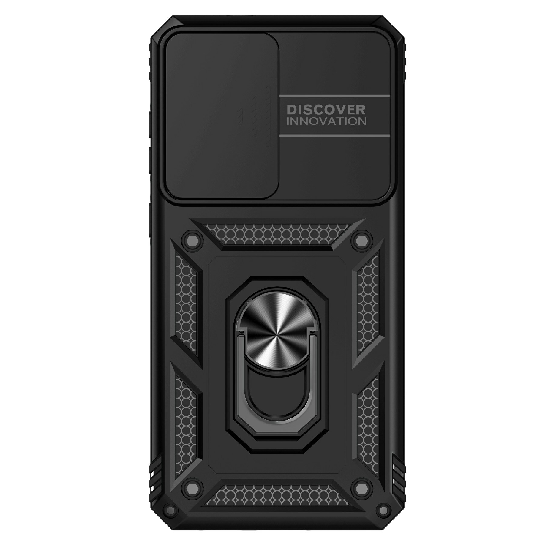 Samsung Galaxy S25 FE Skal med kameraskydd & fingerring, Svart