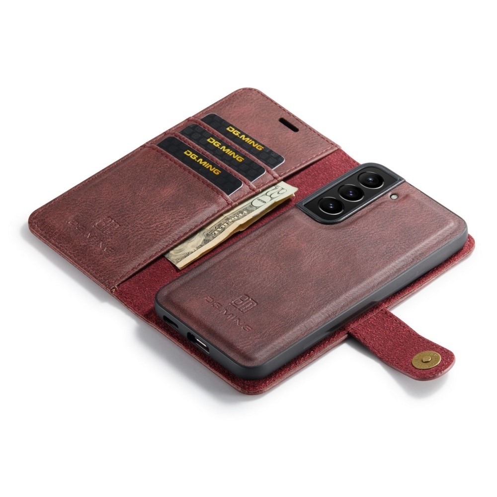 Samsung Galaxy S23 Plånboksfodral med avtagbart skal, röd