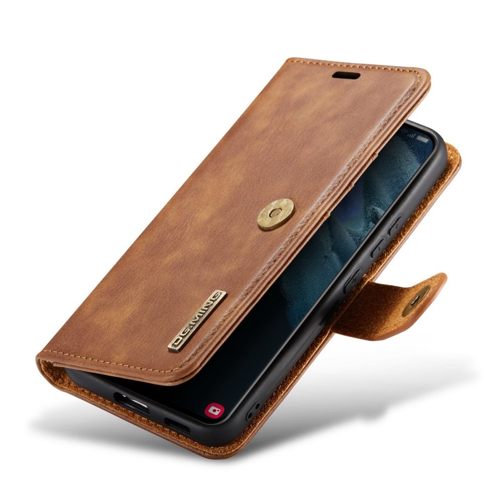 Samsung Galaxy S23 Plånboksfodral med avtagbart skal, cognac