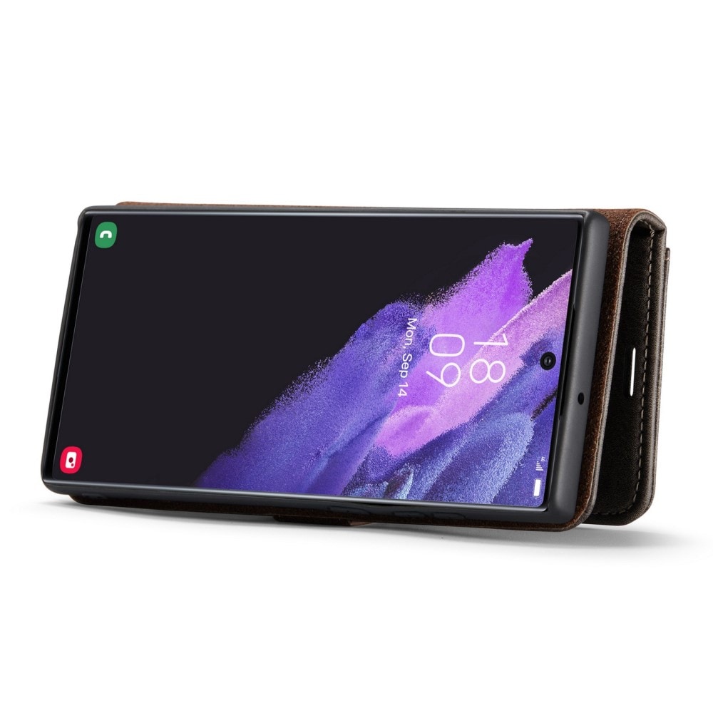 Samsung Galaxy S23 Ultra Plånboksfodral med avtagbart skal, Brun